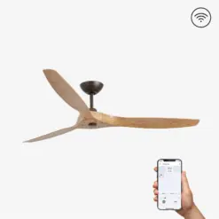 Faro Barcelona Morea Smart Wi-Fi Ανεμιστήρας Οροφής με Τηλεχειριστήριο Καφέ – 33446WP