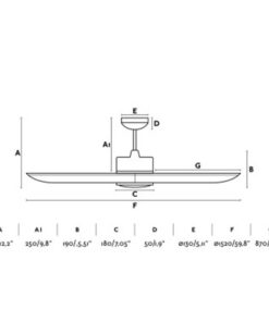 Faro Barcelona TONIC L Ανεμιστήρας οροφής Λευκού Χρώματος με LED Φως με Τηλεχειριστήριο – 33551WP