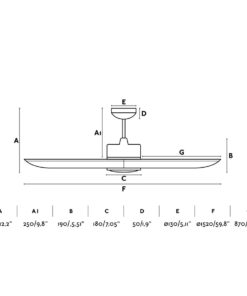 ΑΝΕΜΙΣΤΗΡΑΣ ΟΡΟΦΗΣ ΚΑΦΕ TONIC Ø152CM DC BROWN 3 BLADES LED 15W 3000K W/R SMART FARO – 33552WP