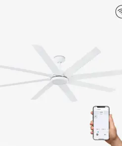 Faro Barcelona CENTURY XL Smart WIFI, Ανεμιστήρας Οροφής, με Τηλεχειριστήριο, LED φως, Λευκού Χρώματος- 33553WPA