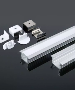 Προφίλ αλουμινίου για ταινίες LED χωνευτό 2000 x 24.5 x 12.2mm V-TAC – 3357