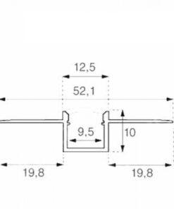 Προφίλ Αλουμινίου για Γυψοσανίδα με Γαλακτερό Καπάκι 2m V-TAC για ταινία LED – 3360