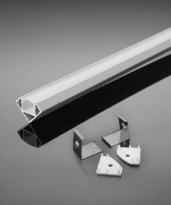 Προφίλ αλουμινίου για ταινίες LED γωνιακό 2000 x 19 x 19mm λευκό σώμα V-TAC – 3364