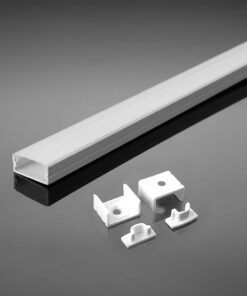 Προφίλ αλουμινίου για ταινίες LED 2000 x 17.4 x 7mm λευκό σώμα V-TAC – 3365