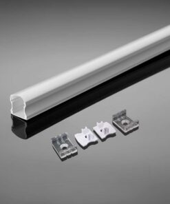 Προφίλ αλουμινίου για ταινίες LED 2000 x 17.2 x 15.5mm λευκό σώμα V-TAC – 3366