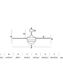 Faro Barcelona Ανεμιστήρας Οροφής Mini Icaria Νίκελ Ματ Ξύλο με Φως & Τηλεχειριστήριο – 33699