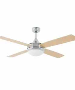 Faro Barcelona Ανεμιστήρας Οροφής Icaria Αλουμίνιο Ξύλο με Φως 2 X E27 & Τηλεχειριστήριο – 33701
