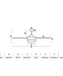 Faro Barcelona Ανεμιστήρας Οροφής Icaria Αλουμίνιο Ξύλο με Φως 2 X E27 & Τηλεχειριστήριο – 33701