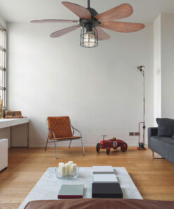 Faro Barcelona Vintage Chicago Ανεμιστήρας Οροφής με Φως και Τηλεχειριστήριο – 33703