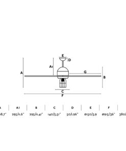 Faro Barcelona Vintage Chicago Ανεμιστήρας Οροφής με Φως και Τηλεχειριστήριο – 33703