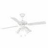 YAKARTA Ø1210MM WHITE 4 BLADES 3XE27 60W          FARO – 33712-12