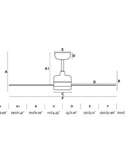 NU Ø1320MM WHITE 3 BLADES FARO – 33721