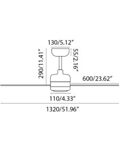 Faro Barcelona NUU L Smart WIFI Ανεμιστήρας Οροφής Λευκού Χρώματος με Φως LED 3000K και Τηλεχειριστήριο – 33722WP