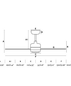 NU LED WHITE CEILING FAN W/DC MOTOR FARO – 33722