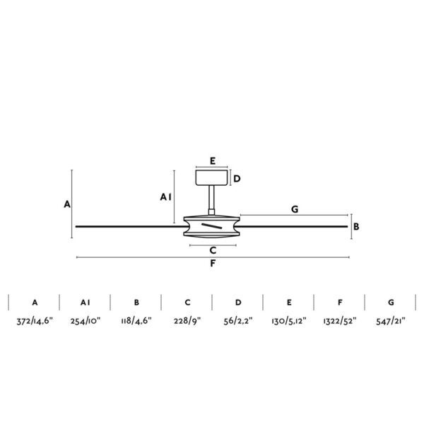ΑΝΕΜΙΣΤΗΡΑΣ ΟΡΟΦΗΣ ΚΑΦΕ POLEA Ø1320 MM BROWN 4 BLADES SIN R  SMART FARO – 33724WP