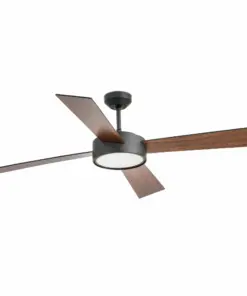 Faro Barcelona Hydra Ø1320 Ανεμιστήρας Οροφής Μαυρος/ Ξύλο με Τηλεχειριστήριο – 33725