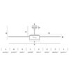 HYDRA Ø 1320MM WHITE 4 BLADES 22W LED             FARO – 33726
