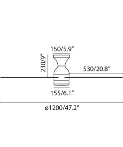Faro Barcelona FRASER Smart WIFI Ανεμιστήρας Οροφής Λευκού Χρώματος με Τηλεχειριστήριο- 33756WP