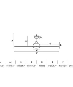 Faro Barcelona Sioux Smart Wi-Fi Ανεμιστήρας Οροφής με Φως και Τηλεχειριστήριο Λευκός IP44 – 33770WP