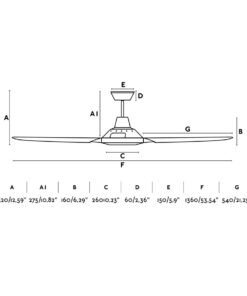 Faro Barcelona Ανεμιστήρας Οροφής Meno Λευκός με Τηλεχειριστήριο – 33782