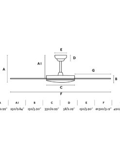Faro Barcelona Saona Smart Wi-Fi Ανεμιστήρας Οροφής με Φως και Τηλεχειριστήριο Λευκός – 33803WP