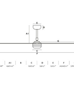 Faro Barcelona PUNT Smart Wi-Fi Ανεμιστήρας Οροφής, με φως, με Τηλεχειριστήριο, Λευκού Χρώματος- 33814-20