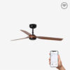 Faro Barcelona PUNT M Smart Wi-Fi Ανεμιστήρας Οροφής με Τηλεχειριστήριο σε Μάυρο/Ξύλο – 33817WP