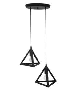 GIZA/2 BLACK PENDEL 2L ΚΡΕΜΑΣΤΟ ΜΕΤΑΛΛΙΚΟ  h80xΦ40 Heronia – 34-0334