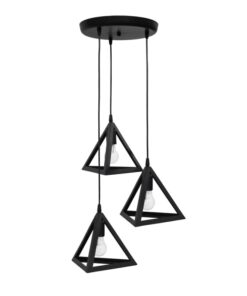 GIZA/3 BLACK PENDEL 3L ΚΡΕΜΑΣΤΟ ΜΕΤΑΛΛΙΚΟ  h80xΦ40 Heronia – 34-0335