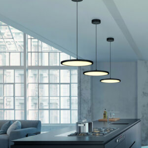 Κρεμαστό Φωτιστικό Trio Lighting TRAY , 29W · 3550lm, 3000K Μαύρο Ματ Μεταλλικό, Step Dimmable – 340910132