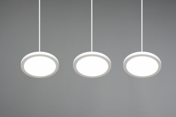 Κρεμαστό Φωτιστικό Trio Lighting TRAY 3x SMD, 10W · 3750lm, 4000K Λευκό Ματ Μεταλλικό – 340910331