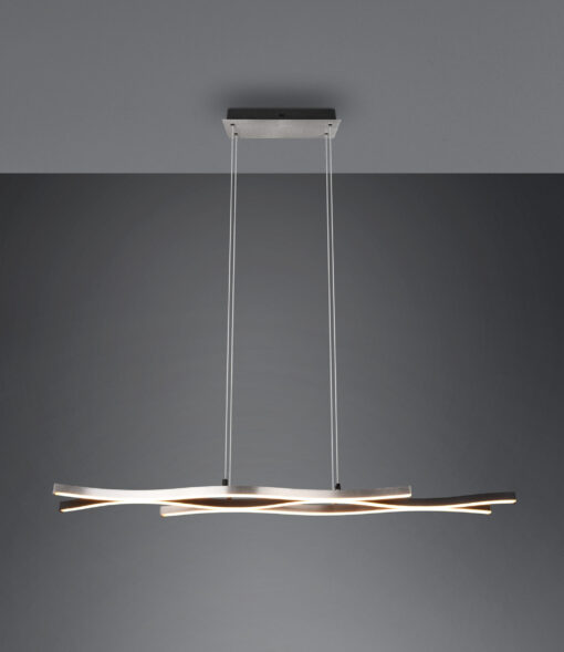 Κρεμαστό Φωτιστικό Trio Lighting BLAZE , 35W · 4300lm, 2300+3000+4000K Βουρτσισμένο Αλουμίνιο Μεταλλικό, Step Dimmable, Χρώματα Ρυθμιζόμενα στο Φωτιστικό- 341210305