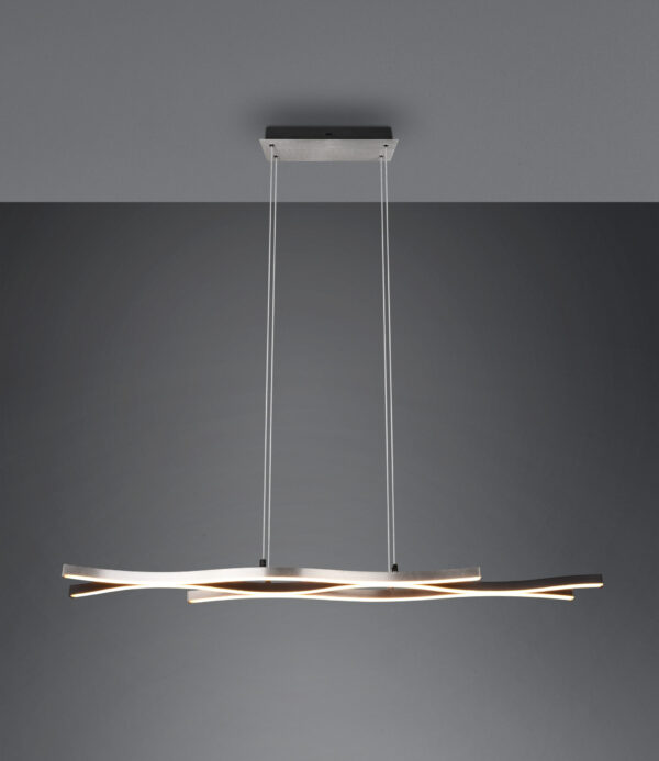Κρεμαστό Φωτιστικό Trio Lighting BLAZE , 35W · 4300lm, 2300+3000+4000K Βουρτσισμένο Αλουμίνιο Μεταλλικό, Step Dimmable, Χρώματα Ρυθμιζόμενα στο Φωτιστικό- 341210305