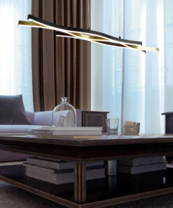 Κρεμαστό Φωτιστικό Trio Lighting BLAZE , 35W · 4300lm, 2300+3000+4000K Ορείχαλκος Ματ Μεταλλικό, Step Dimmable, Χρώματα Ρυθμιζόμενα στο Φωτιστικό, – 341210308