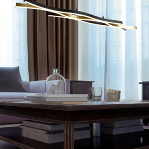 Κρεμαστό Φωτιστικό Trio Lighting BLAZE , 35W · 4300lm, 2300+3000+4000K Ορείχαλκος Ματ Μεταλλικό, Step Dimmable, Χρώματα Ρυθμιζόμενα στο Φωτιστικό, – 341210308