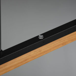 Κρεμαστό Φωτιστικό Trio Lighting KERALA , 25W · 3000lm, 3000K Μαύρο Ματ Μεταλλικό, Αφής, – 341610132