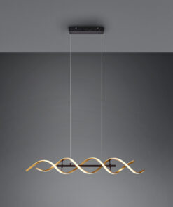 Κρεμαστό Φωτιστικό Trio Lighting SEQUENCE , 45W · 5600lm, 2300+3000+4000K Χρυσό Αλουμίνιο, Step Dimmable, Χρώματα Ρυθμιζόμενα στο Φωτιστικό- 341810208