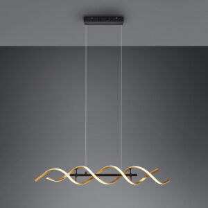 Κρεμαστό Φωτιστικό Trio Lighting SEQUENCE , 45W · 5600lm, 2300+3000+4000K Χρυσό Αλουμίνιο, Step Dimmable, Χρώματα Ρυθμιζόμενα στο Φωτιστικό- 341810208