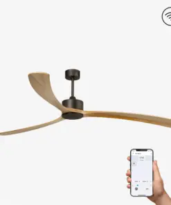 Faro Barcelona KAUAI XL Smart wifi Ανεμιστήρας Οροφής, με Τηλεχειριστήριο, Ξύλινου Χρώματος – 34200WPA
