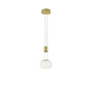 Κρεμαστό Φωτιστικό Trio Lighting MADISON , 8W · 900lm, 3000K Ορείχαλκος Ματ Αλουμίνιο, Step Dimmable – 342010108