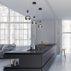Κρεμαστό Φωτιστικό Trio Lighting MADISON , 8W · 900lm, 3000K Μαύρο Ματ Μεταλλικό, Step Dimmable – 342010132