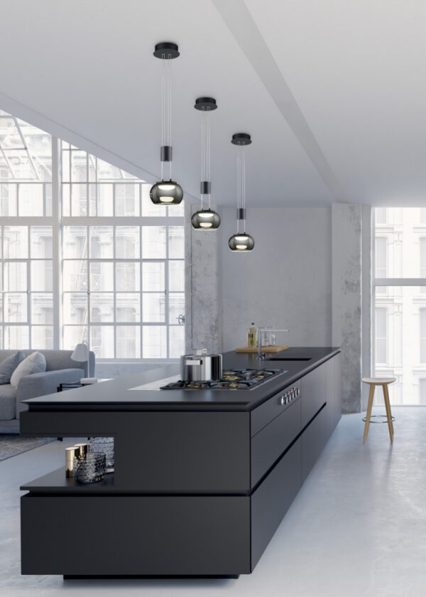 Κρεμαστό Φωτιστικό Trio Lighting MADISON , 8W · 900lm, 3000K Μαύρο Ματ Μεταλλικό, Step Dimmable – 342010132