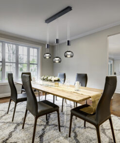 Κρεμαστό Φωτιστικό Trio Lighting MADISON 3x SMD, 8W · 2700lm, 3000K Μαύρο Ματ Αλουμίνιο, Step Dimmable – 342010332