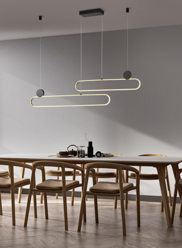 Κρεμαστό Φωτιστικό Trio Lighting GRANT , 54W · 6500lm, 2300+3000+4000K Ορείχαλκος Ματ Μεταλλικό, Step Dimmable, Χρώματα Ρυθμιζόμενα στο Φωτιστικό – 342710208