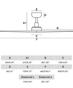 Faro Barcelona Klim S Smart Wi-Fi Ανεμιστήρας Οροφής Ø925mm με Τηλεχειριστήριο σε Σκούρο Ξύλο – 34278WPFR