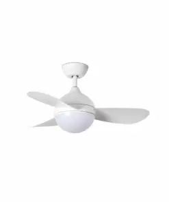 Faro Barcelona HVAR S Ανεμιστήρας Οροφής Λευκού Χρώματος με LED Φως 3000Κ-6500Κ και Τηλεχειριστήριο – 34300