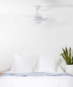 Faro Barcelona HVAR S Ανεμιστήρας Οροφής Λευκού Χρώματος με LED Φως 3000Κ-6500Κ και Τηλεχειριστήριο – 34300