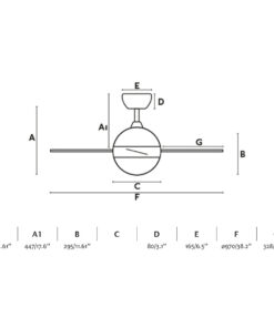 Faro Barcelona HVAR S Ανεμιστήρας Οροφής Λευκού Χρώματος με LED Φως 3000Κ-6500Κ και Τηλεχειριστήριο – 34300
