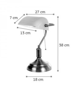 InLight Επιτραπέζιο φωτιστικό από οξυντέ μέταλλο και πράσινο γυαλί 1XE27 D:38cm (3431-BR)