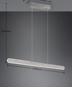 Κρεμαστό Γραμμικό Φωτιστικό Up-Down HELIOS Trio Lighting LED 28W 3300lm CCT Dimmable Αφής Βουρτσισμένο Αλουμίνιο – 343310105